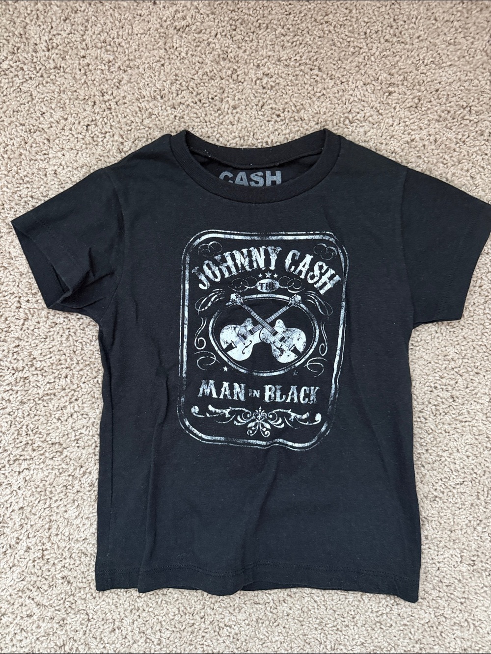 Johnny Cash 'Man in Black' Graphic Tee - Black - Kids
